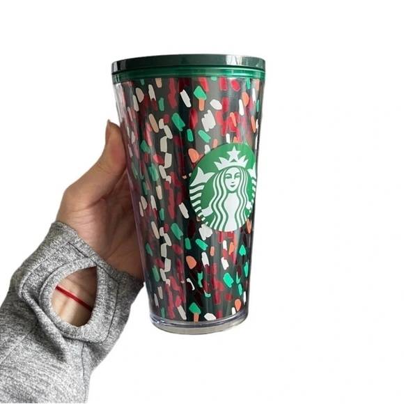 STARBUCKS 2019 Holiday Confetti Cold Cup Tumbler Coffee Mug - Picture 2 of 4